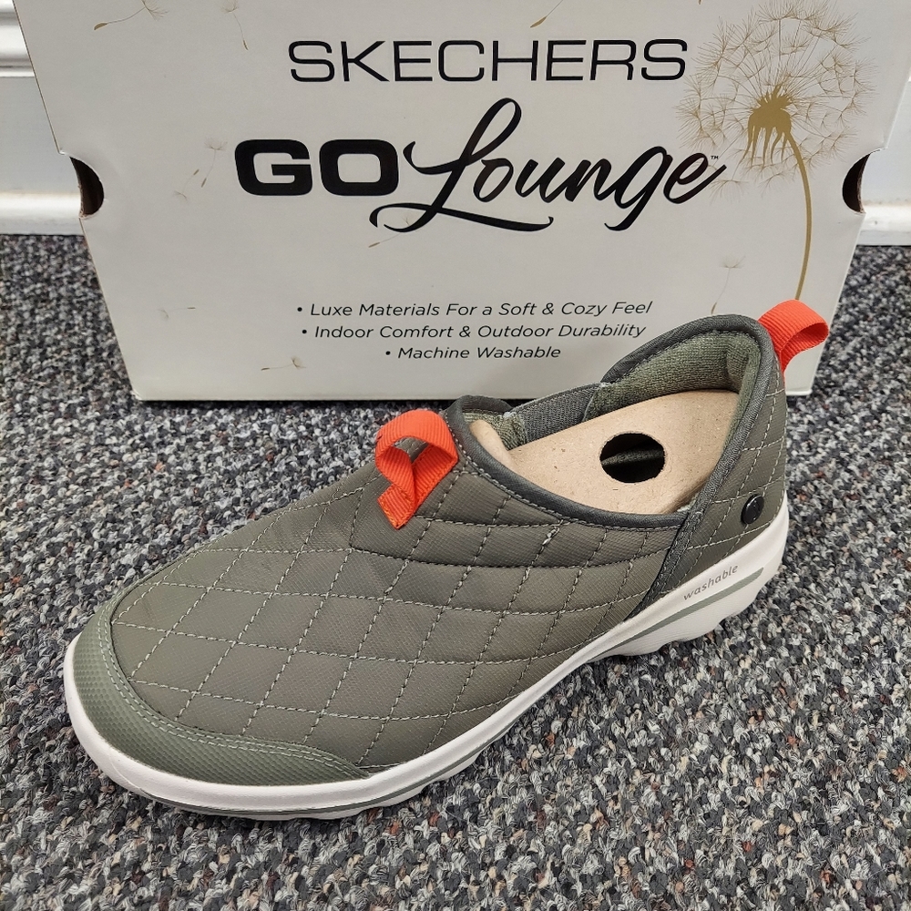 NIB. SKECHERS GO WALK LOUNGE - SOLACE. OLIVE COLOR SLIP-ON. #175053